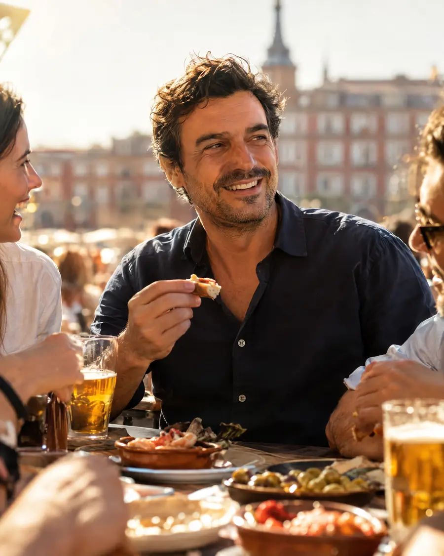 Hombre sonriendo tras conservar su diente